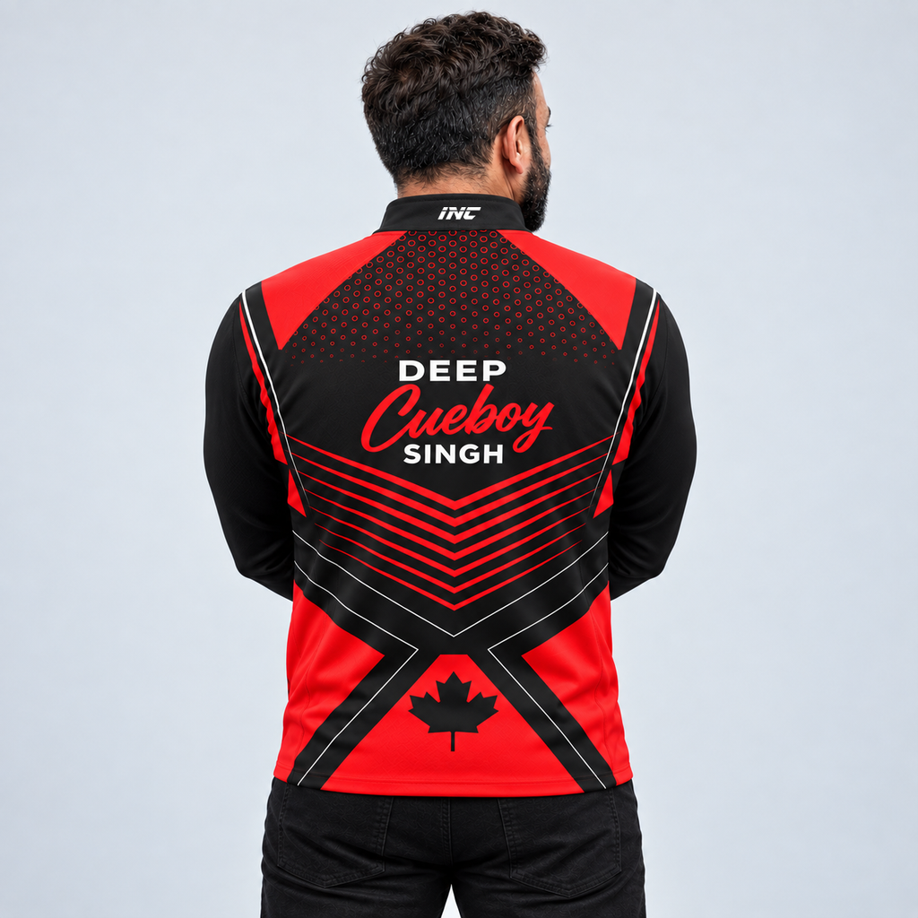 Back view of the Official Deep Singh Midlayer, highlighting the premium fabric construction and flexible shoulder cut for complete freedom of movement.