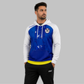 Front view of the unisex Official Deeside Junior Darts Academy Hoodie, highlighting the cozy fleece design and bold academy branding across the chest.
