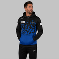 Front view of the unisex Official Dundee Darts Academy Hoodie, highlighting the cozy fleece design and bold academy branding across the chest.