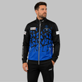 Front view of the unisex Official Dundee Darts Academy Tournament Jacket, highlighting the sleek full-zip design, athletic collar, and prominent academy branding.