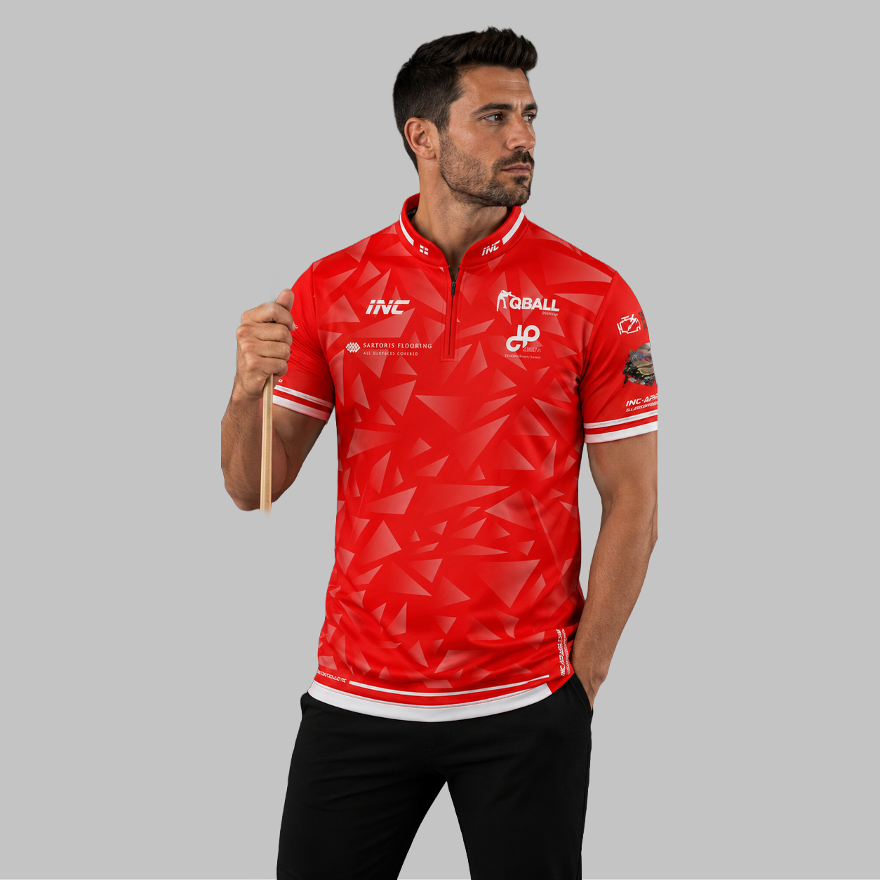 Front view of the Men and Youth Official Essex County Pool Shirt, showcasing the professional athletic styling and prominent county branding.