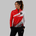 Front view of the unisex Official Grampian Youth Academy Quarter Zip Midlayer, highlighting the athletic team styling, stand-up collar, and official academy crest.