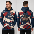 Front view of the unisex Official Ochemates Darts Team Hoodie, highlighting the cozy fleece design and bold official team crest across the chest.
