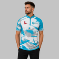 Front view of the Men and Youth Official Ruthless Darts Co Academy Darts Shirt, showing the dynamic team styling, professional collar, and sharp academy logos.