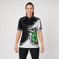 Front view of the Women's Official York Darts Academy Darts Shirt, showing the custom-contoured athletic fit and official branding on the chest.