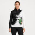 Front view of the unisex Official York Darts Academy Quarter Zip Midlayer, highlighting the athletic team styling, stand-up collar, and official academy crest.