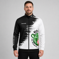 Front view of the unisex Official York Darts Academy Tournament Jacket, highlighting the sleek full-zip design, athletic collar, and prominent official academy branding.