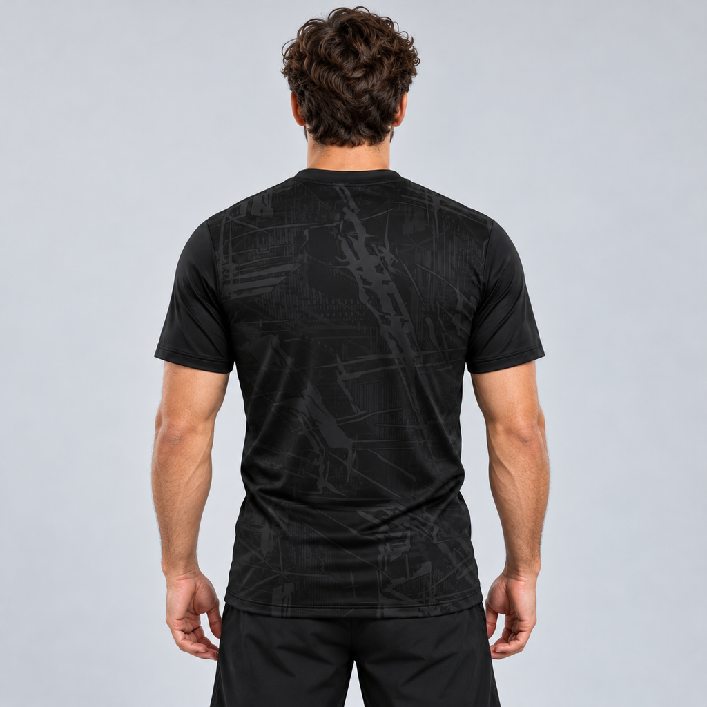 Back view of the Official What's The Point Men's and Youth Active Tee, highlighting the contoured athletic fit and breathable moisture-wicking back paneling.