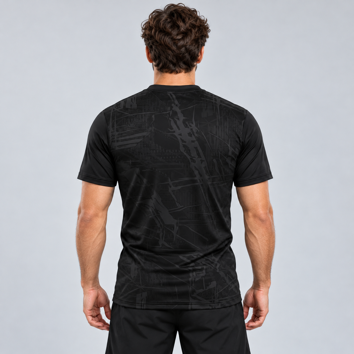 Back view of the Official What's The Point Men's and Youth Active Tee, highlighting the contoured athletic fit and breathable moisture-wicking back paneling.