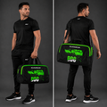 Front view of the Official Deaf Darts Organisation kit bag, highlighting the rugged construction, spacious main zip access, and prominent DDO branding.