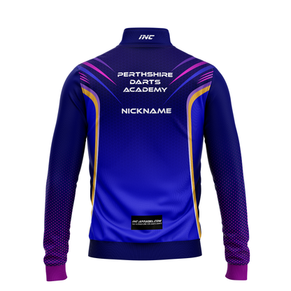 JDC Perthshire Darts Academy Quarter Zip Midlayer – Back View | INC-APPAREL