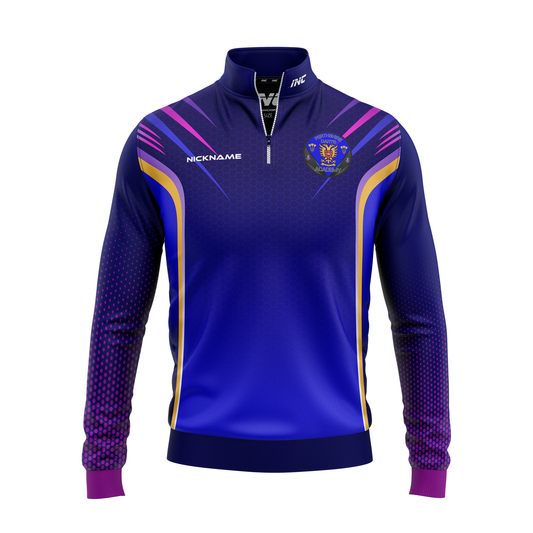 JDC Perthshire Darts Academy Quarter Zip Midlayer – Front View | INC-APPAREL