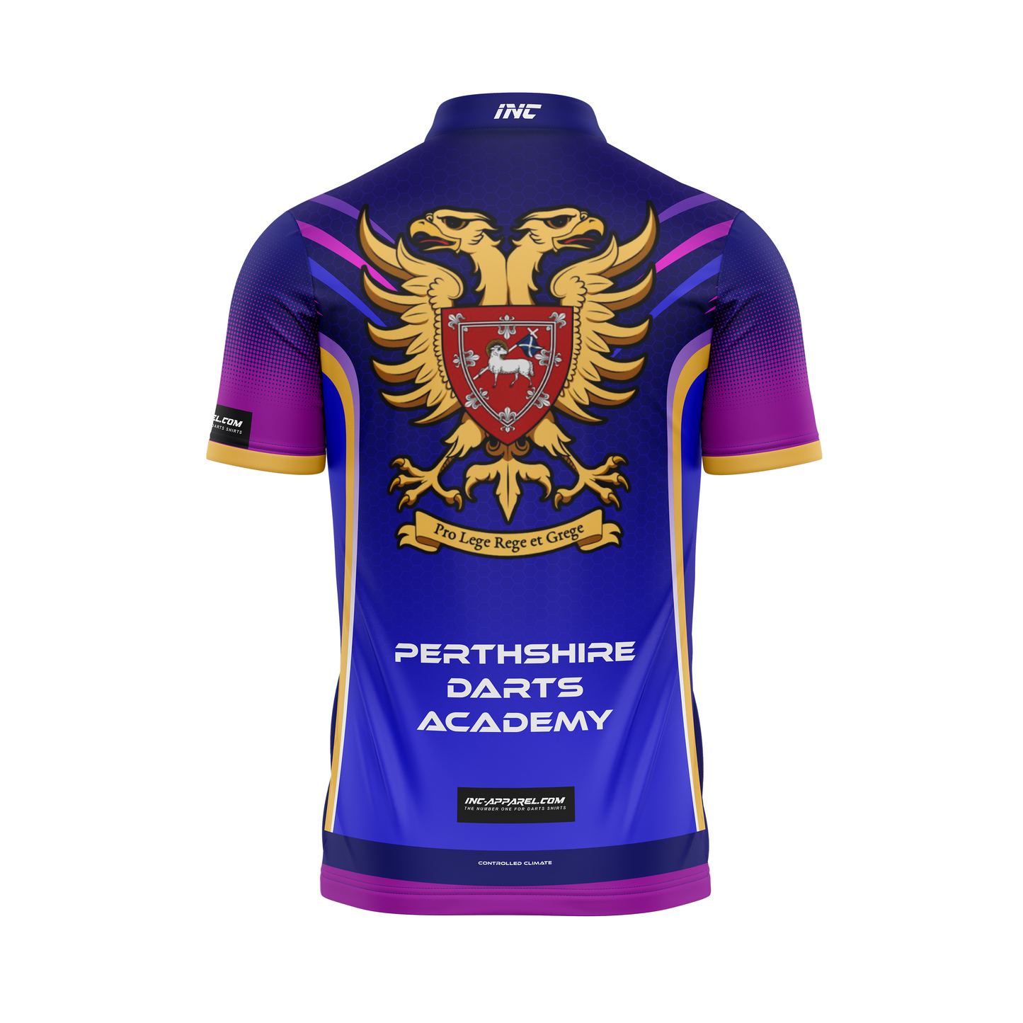 JDC Perthshire Darts Academy Shirt – Back View | INC-APPAREL