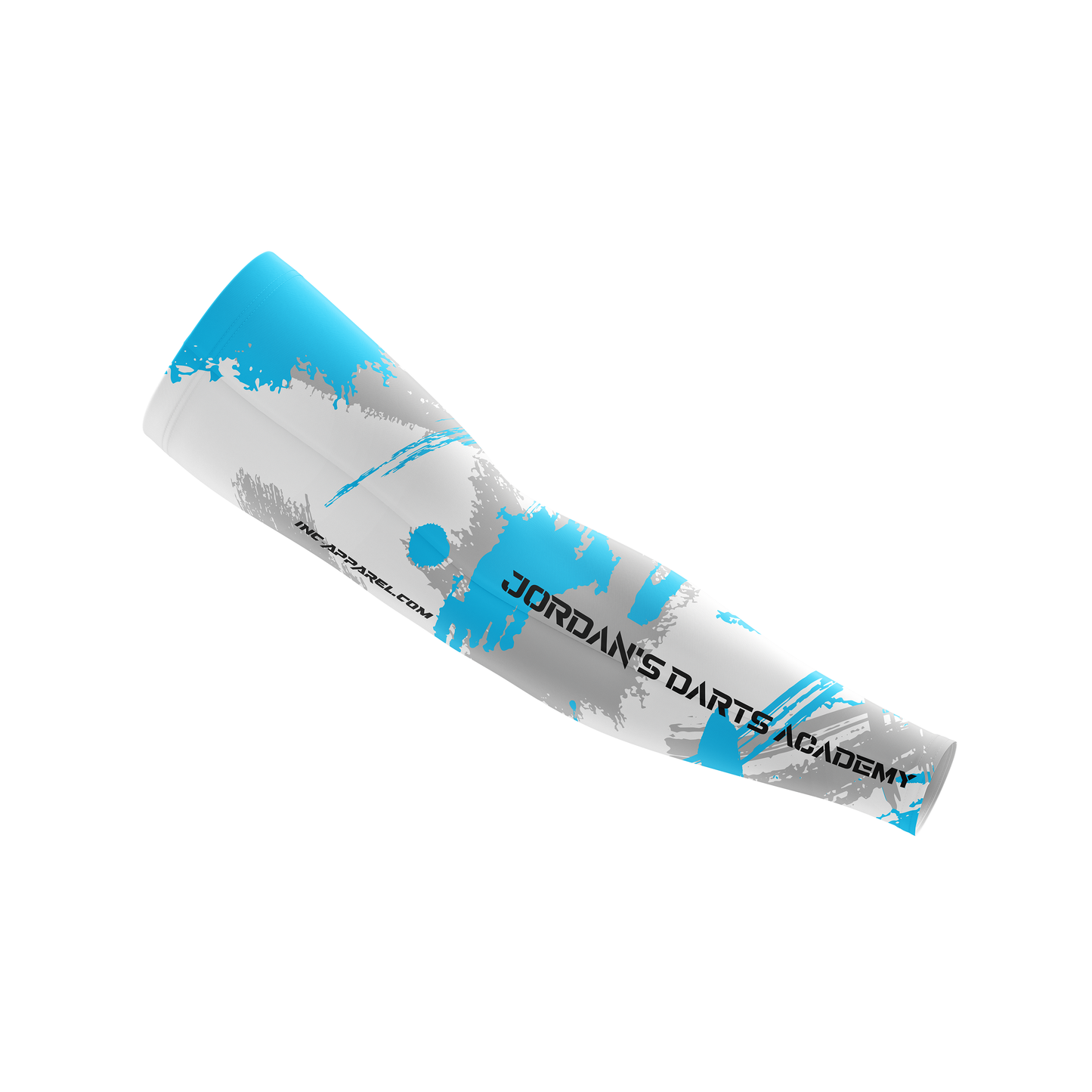 Jordans Darts Academy Sleeve from INC-APPAREL – made-to-order compression arm sleeve with breathable fabric and official academy branding.