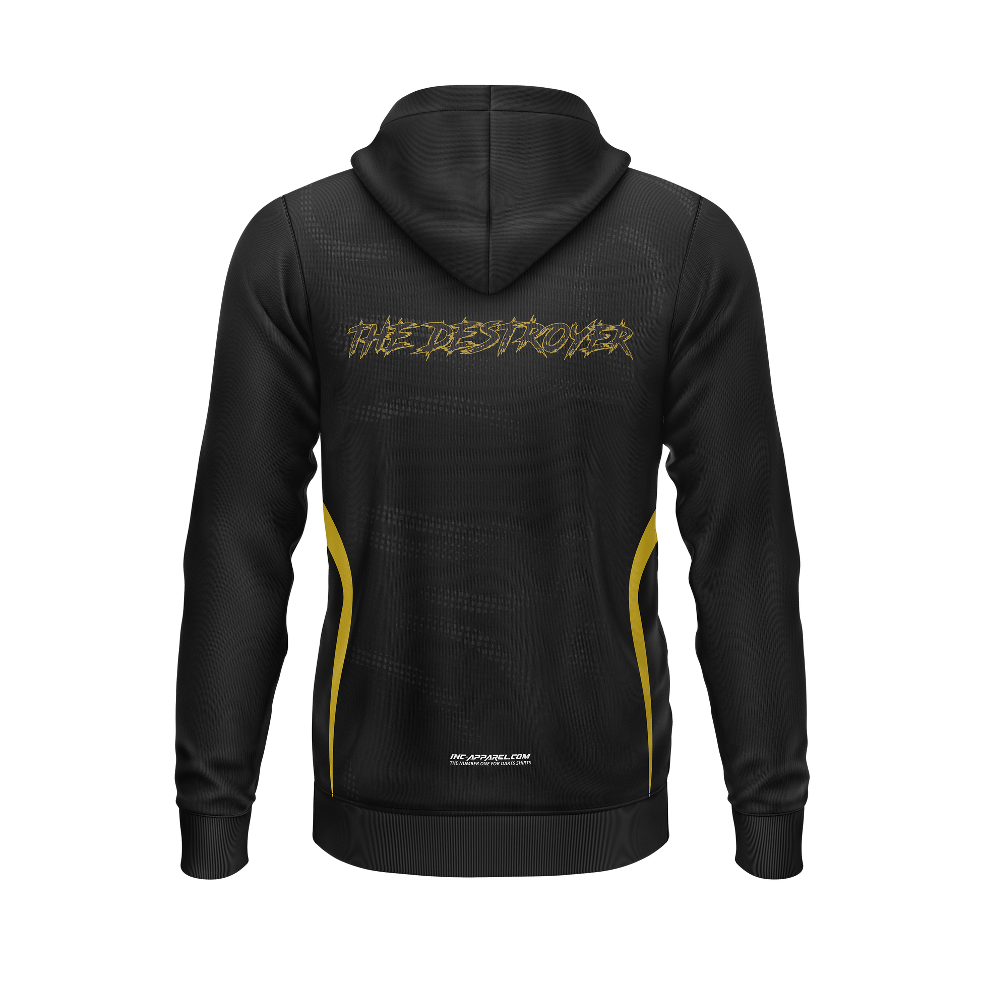 Kyle "The Destroyer" Davidson Darts Hoodie – Back View Featuring Custom Graphic and Performance Fit | INC-APPAREL