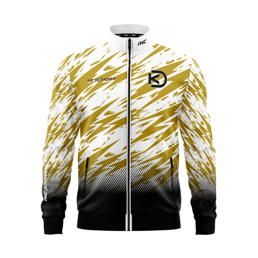 Kyle "The Destroyer" Davidson Darts Tournament Jacket – Front View with Red, Black, and White Design | INC-APPAREL
