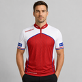 Legatus white red and blue darts and pool shirt men's and youth front view lightweight performance shirt