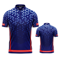 Magnus Red White and Blue Darts/Pool Shirt from INC-APPAREL – premium performance shirt for competitive darts and pool players.