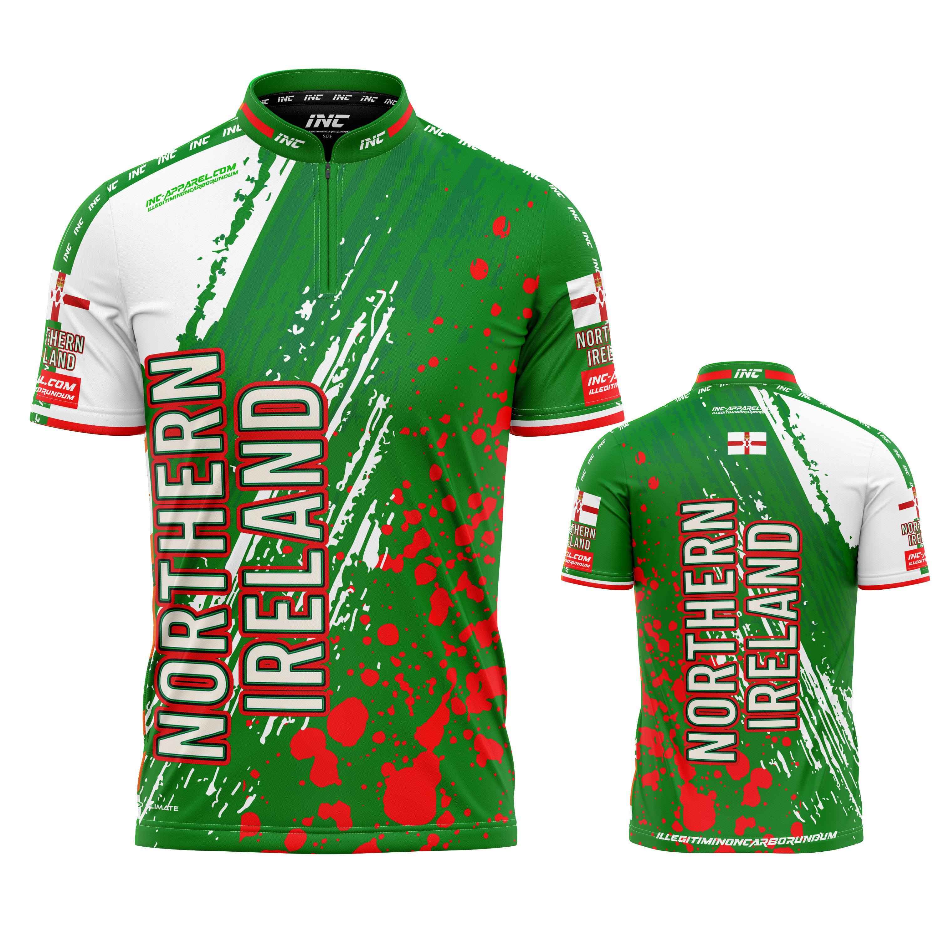 Natio Range Northern Ireland Custom Darts/Pool Shirt from INC-APPAREL – performance shirt with Northern Ireland-inspired design and breathable athletic fabric.