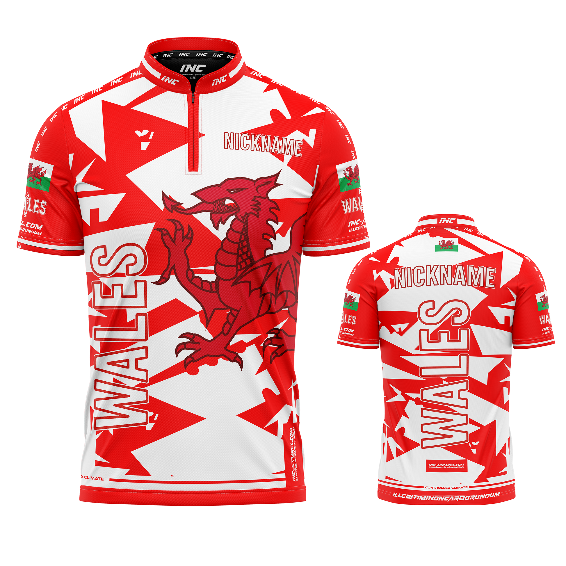Nation Range Wales Custom Darts/Pool Shirt from INC-APPAREL – performance shirt with Wales-inspired design and breathable athletic fabric.
