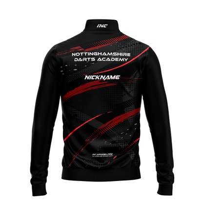 Nottinghamshire Darts Academy Quarter Zip Midlayer – Back View | INC-APPAREL