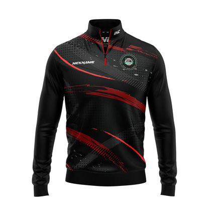 Nottinghamshire Darts Academy Quarter Zip Midlayer – Front View | INC-APPAREL