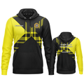 Official Annan Youth Darts Academy hoodie detail view academy logo and fabric