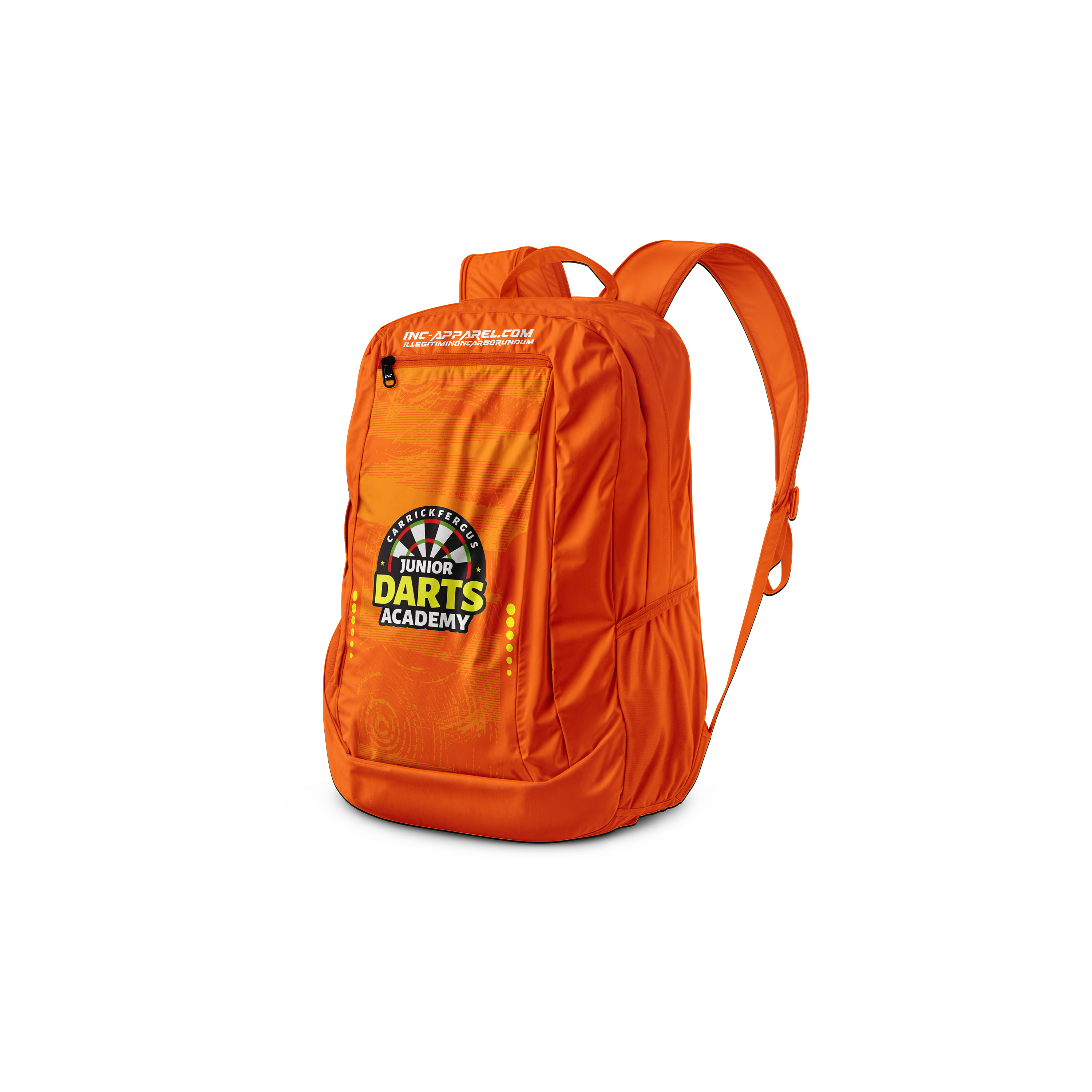 Official Carrickfergus Junior Darts Academy backpack from INC-APPAREL