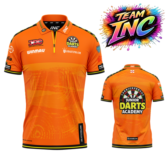 Official Carrickfergus Junior Darts Academy darts shirt from INC-APPAREL
