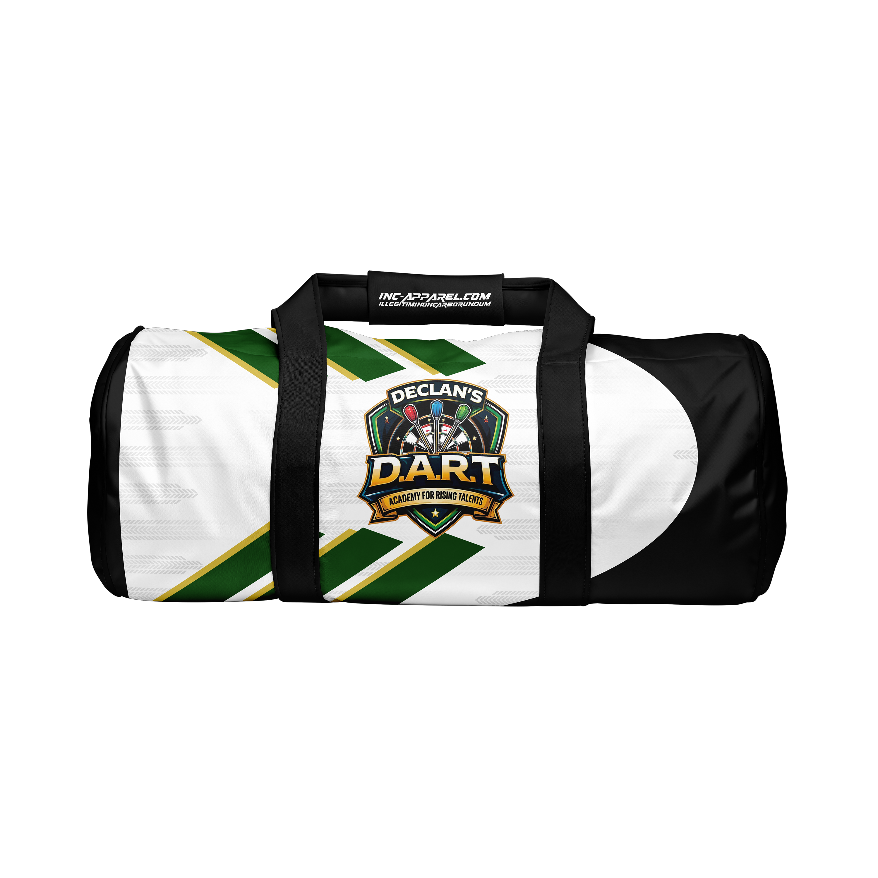 Official DART Academy kit bag front view team branded darts travel bag from INC-APPAREL