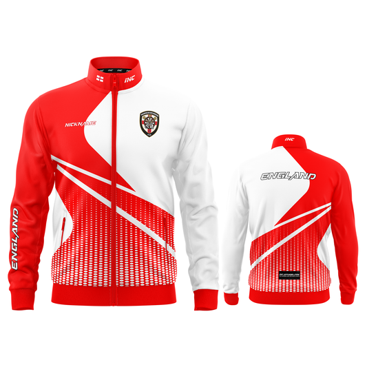 Official England Inclusio Darts Team Tournament Jacket from INC-APPAREL – professional darts team jacket.