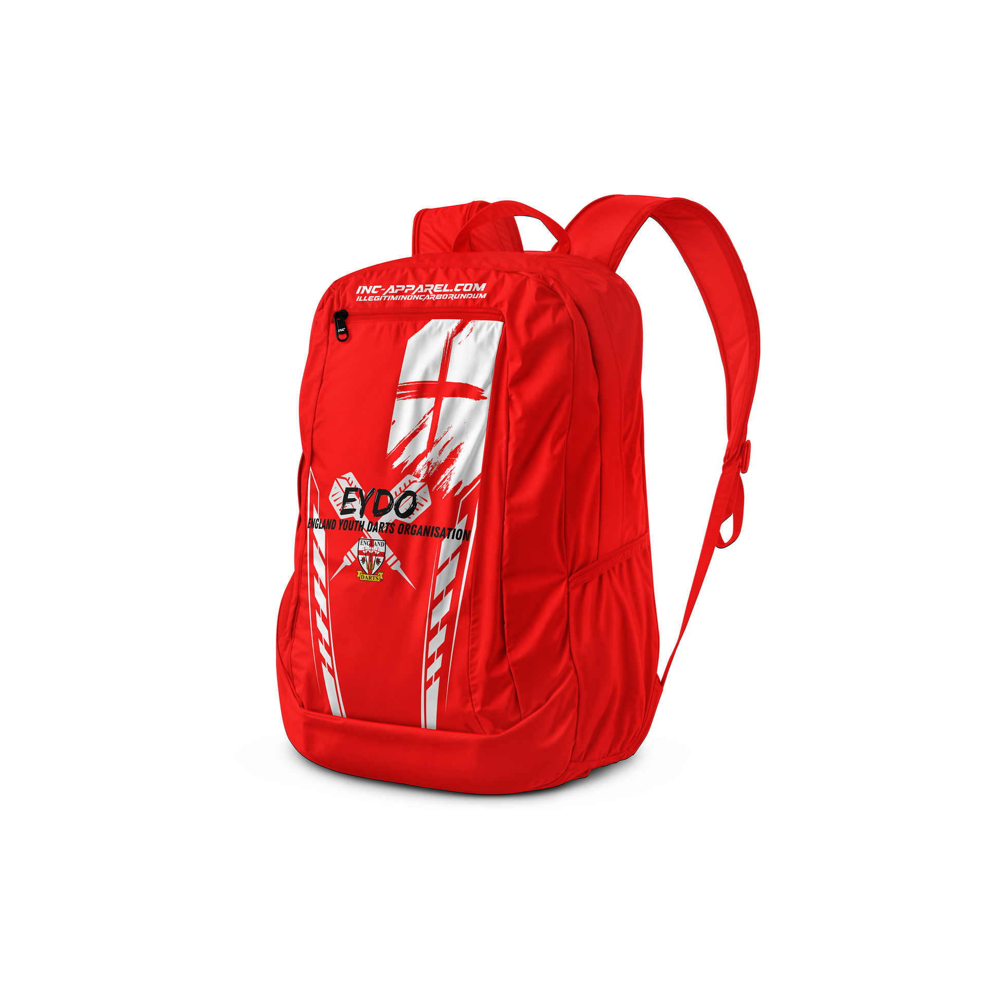 Official England Youth Darts Organisation Backpack from INC-APPAREL – youth academy darts backpack with official branding.