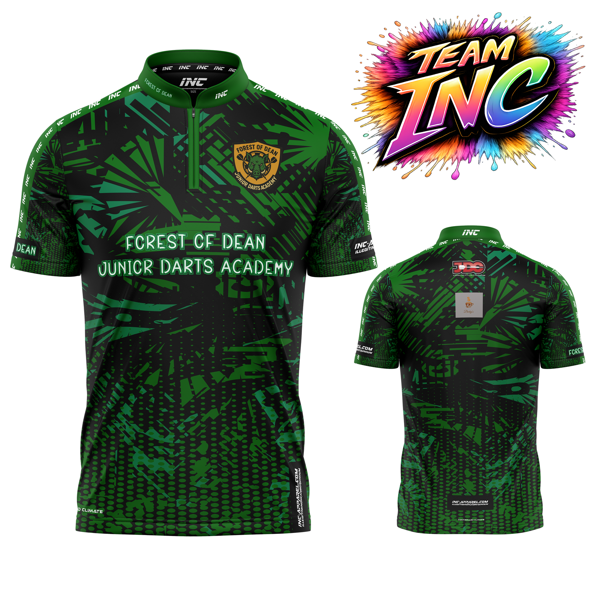 Official Forest of Dean Junior Darts Academy darts shirt from INC-APPAREL