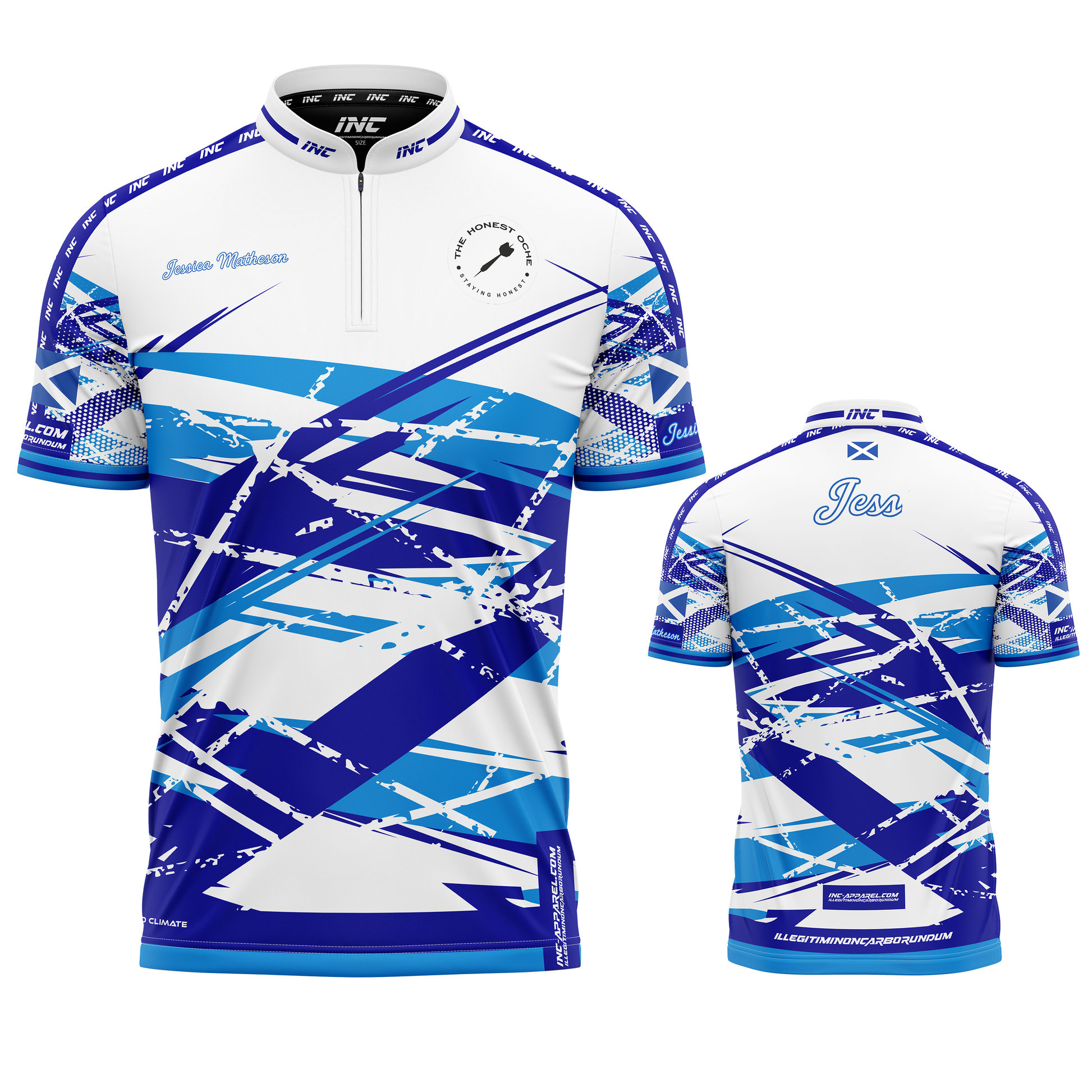 Official Jessica Matheson Darts Shirt from INC-APPAREL – performance darts shirt with signature Jessica Matheson design.