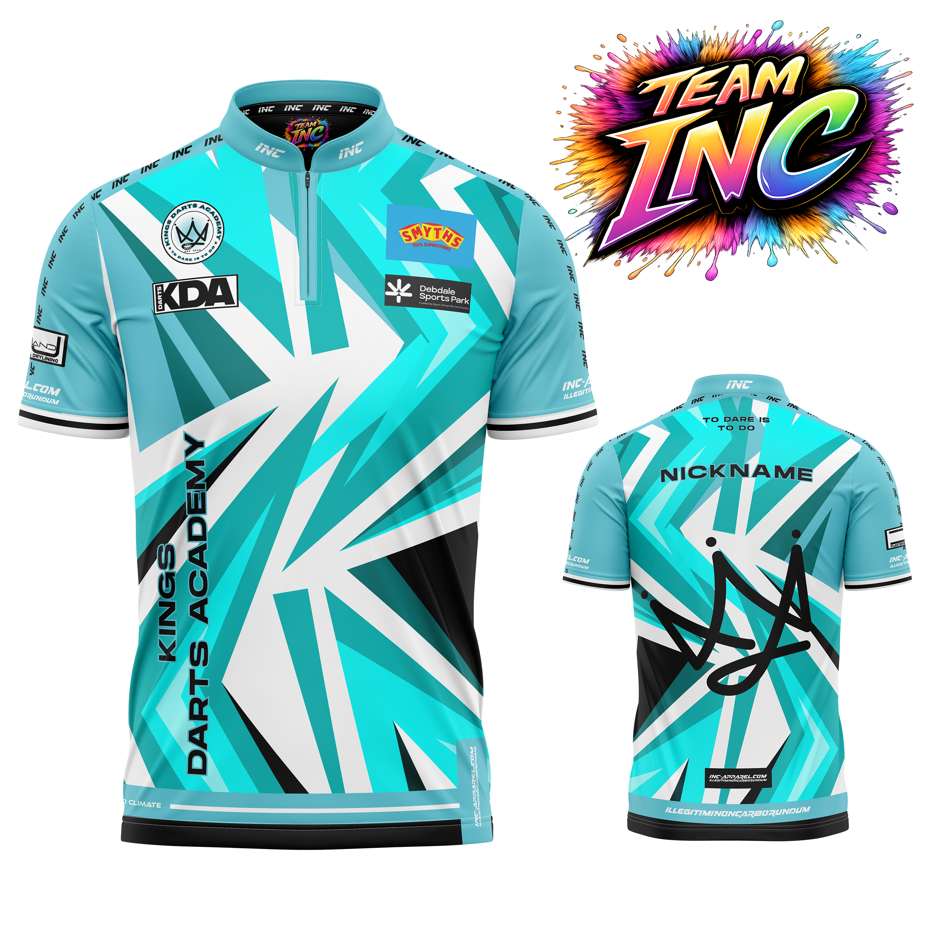 Official Kings Darts Academy Darts Shirt from INC-APPAREL – performance academy darts shirt with official branding.