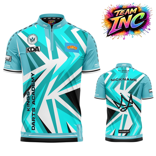Official Kings Darts Academy Darts Shirt from INC-APPAREL – performance academy darts shirt with official branding.