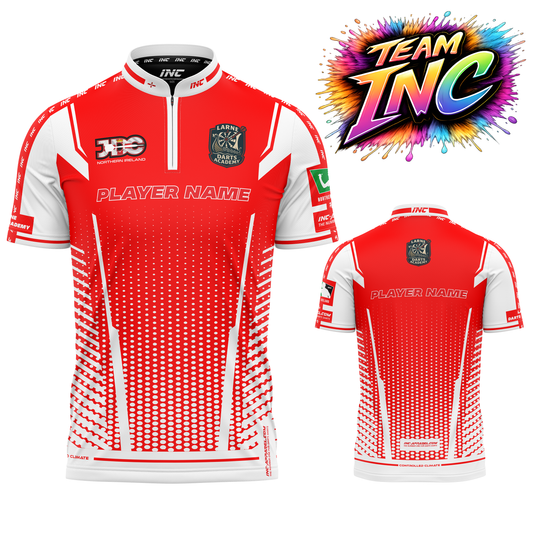 Official Larne Darts Academy darts shirt from INC-APPAREL