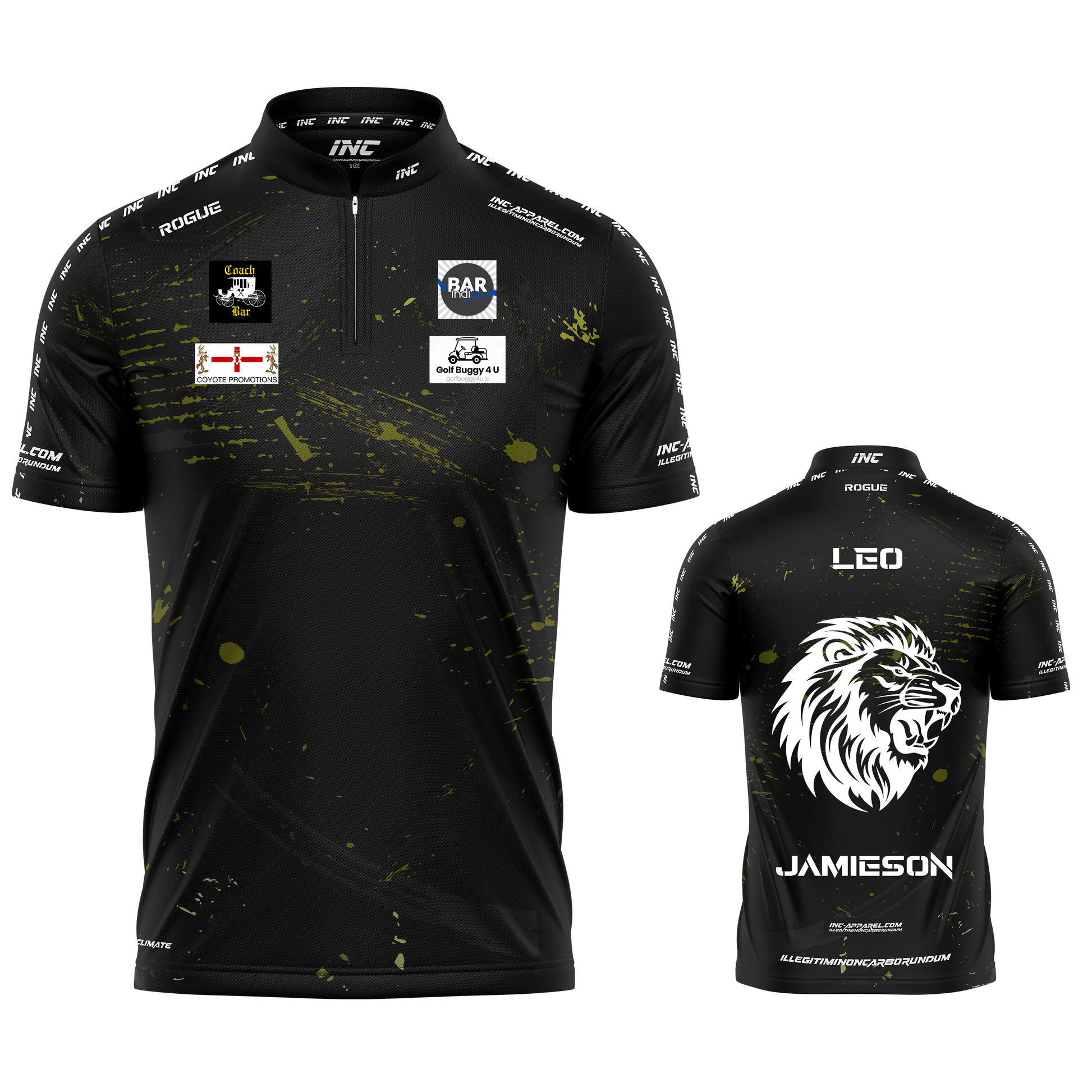 Official Leo Jamieson Darts Shirt from INC-APPAREL – performance darts shirt with signature Leo Jamieson design.