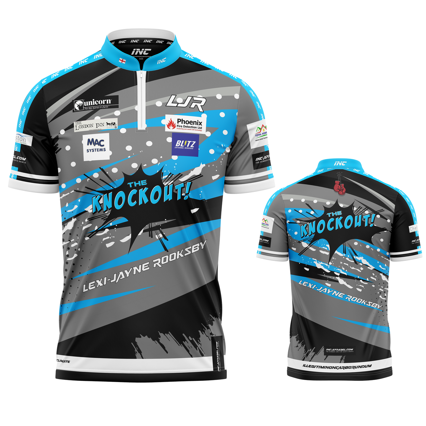 Official Lexi Jayne Rooksby Darts Shirt from INC-APPAREL – performance darts shirt with signature Lexi Jayne Rooksby design.