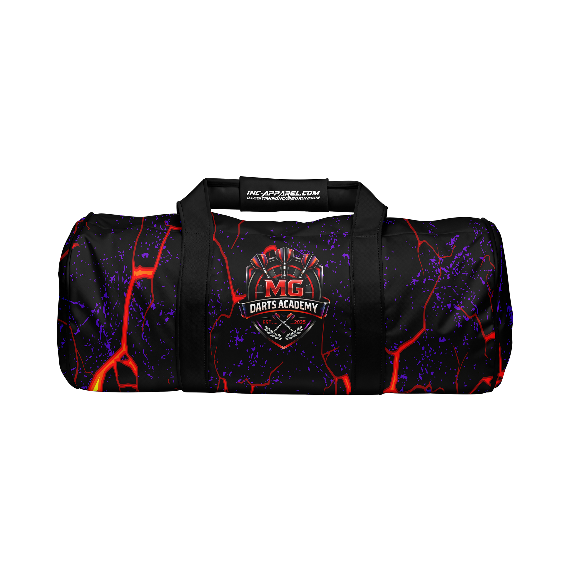 Official MG Darts Academy kit bag interior storage compartments for darts gear from INC-APPAREL