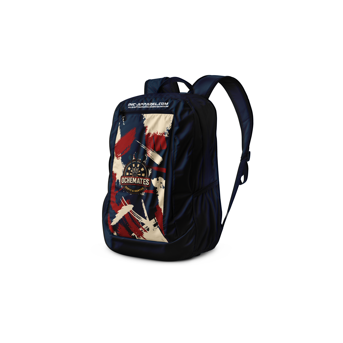 Official Ochemates Darts Team Backpack from INC-APPAREL – durable team darts backpack with official branding.