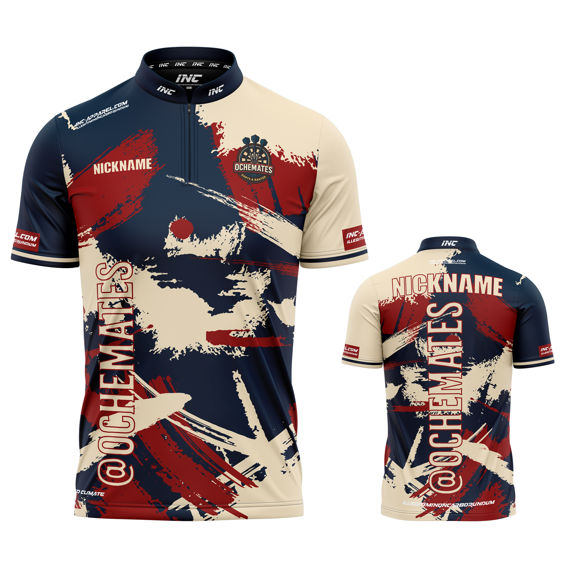 Official Ochemates Darts Team Shirt with personalisation from INC-APPAREL