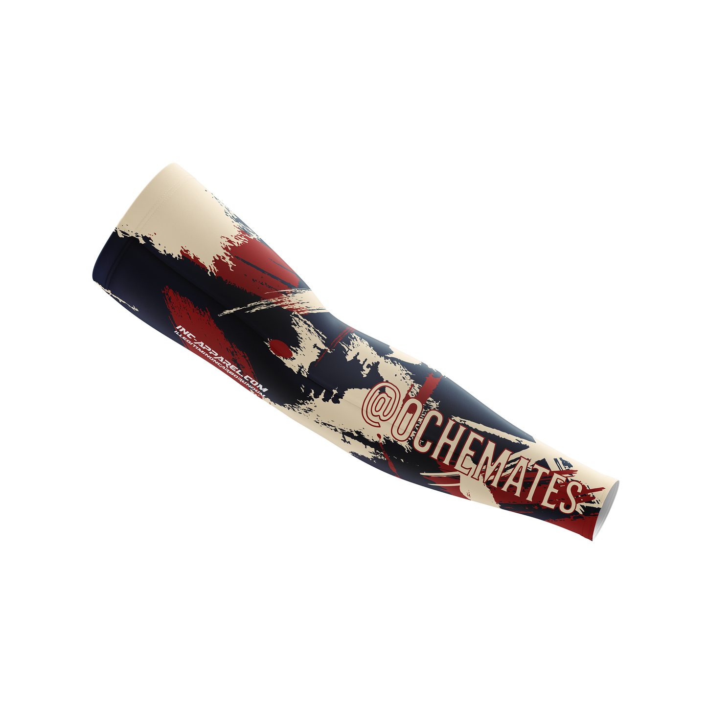 Official Ochemates Darts Team Sleeve from INC-APPAREL – performance compression sleeve with team branding.