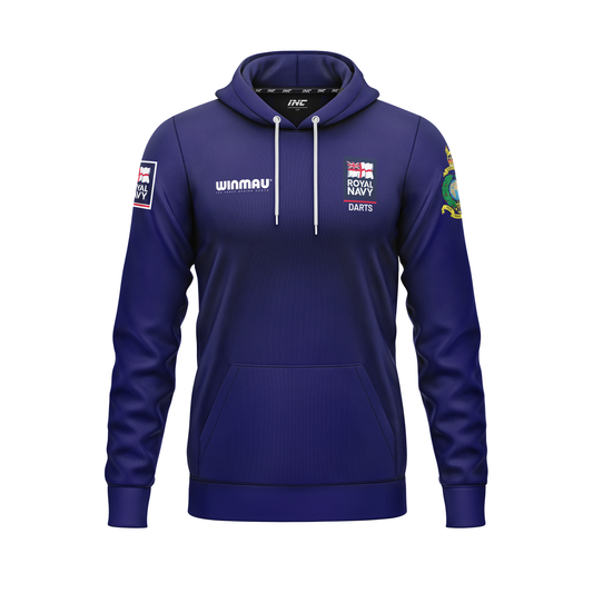 Official Royal Navy Darts Hoodie – Front View Featuring Service Branding and Adjustable Hood | INC-APPAREL