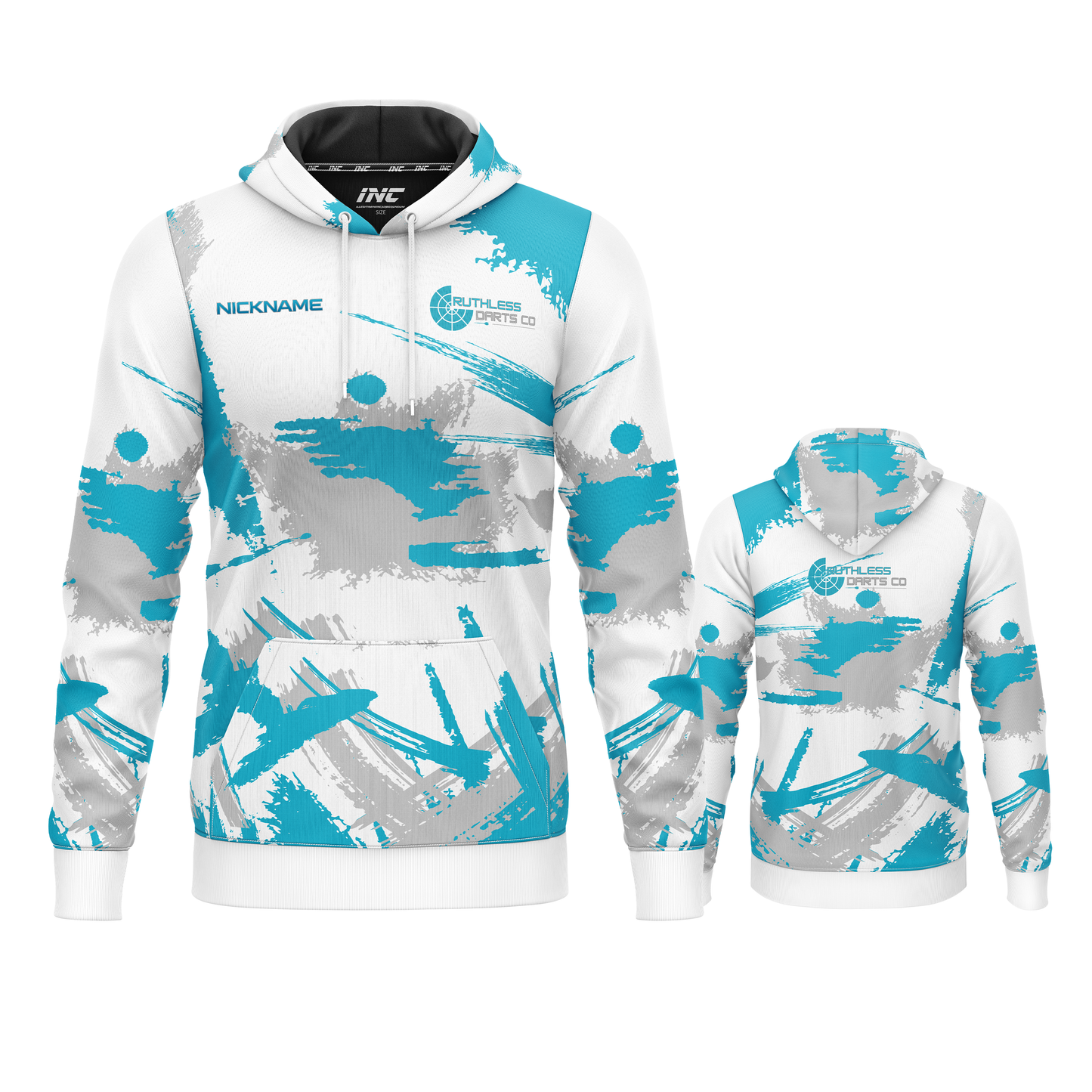 Official Ruthless Darts Co Academy Hoodie from INC-APPAREL – academy hoodie with official Ruthless branding.