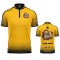 Official Sam Brack Amber Darts Shirt from INC-APPAREL – professional performance darts shirt with player branding.