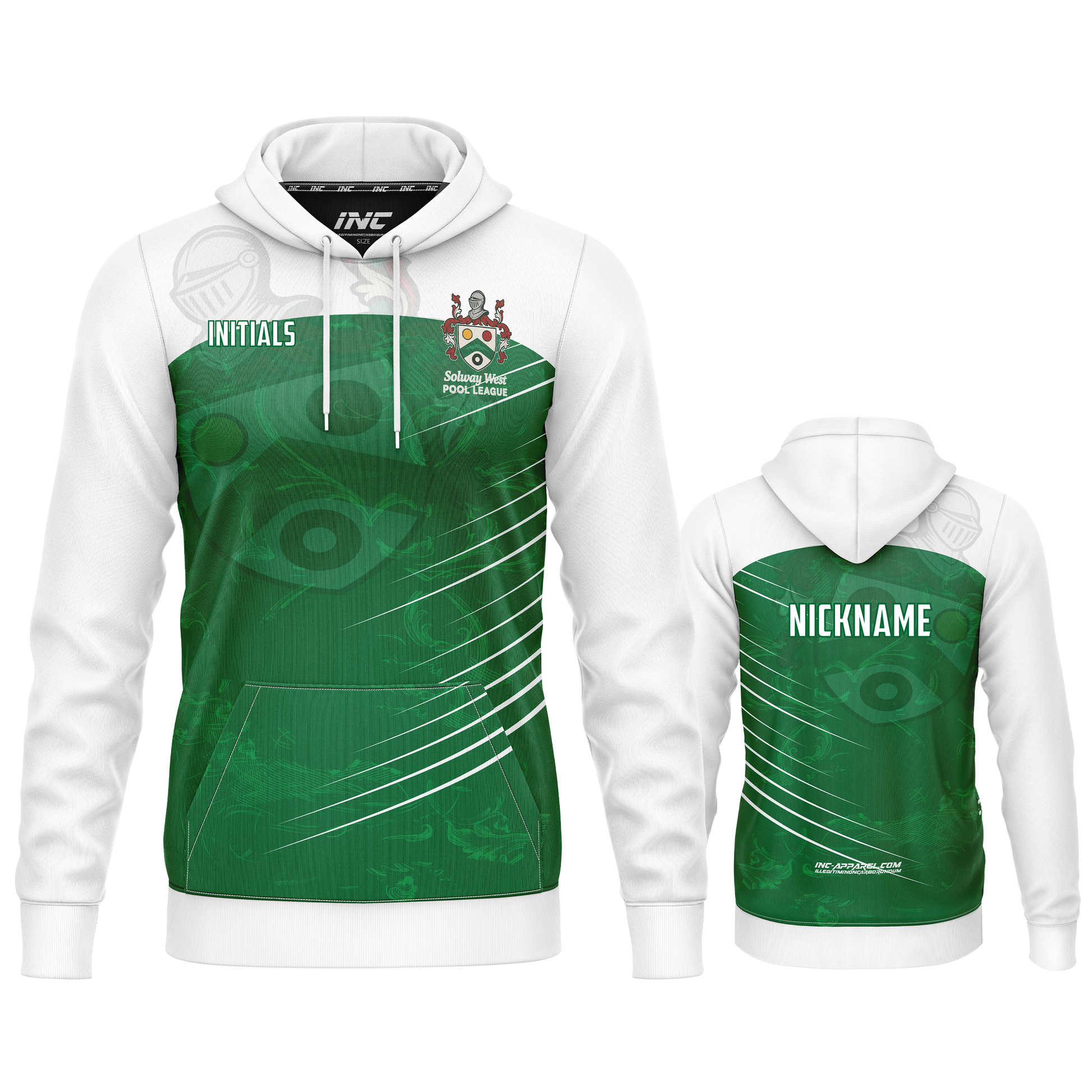 Official Solway West Pool League hoodie front view league team pool hoodie from INC-APPAREL