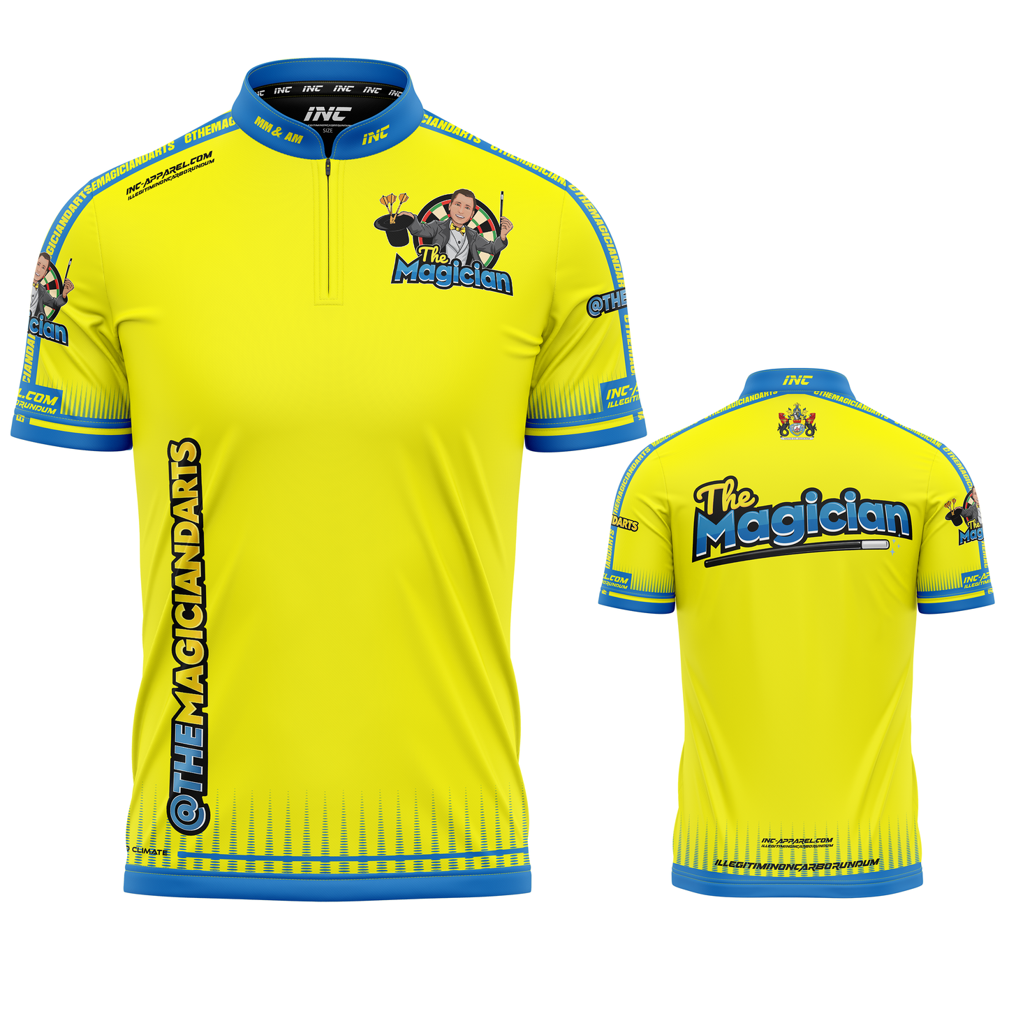 Official The Magician Darts Shirt from INC-APPAREL – performance darts shirt with creator-inspired design by The Magician.