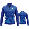 Official West of Scotland Darts Academy Quarter Zip Midlayer from INC-APPAREL – performance academy darts midlayer with official branding.