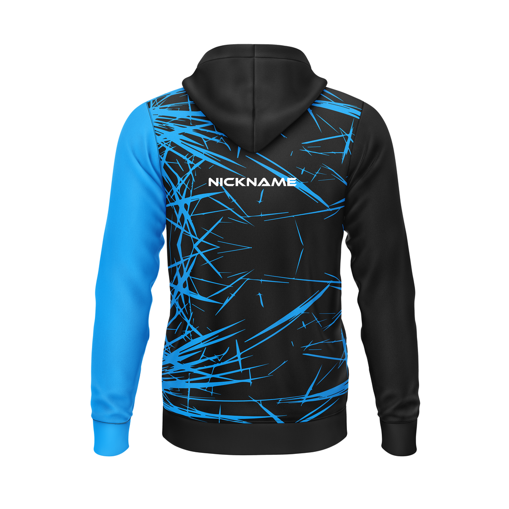 Ooclanoo Darts Hoodie - Caeruleus – Back View | INC-APPAREL